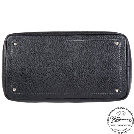 Женская кожаная сумка-трансформер "Валентино" (черная)